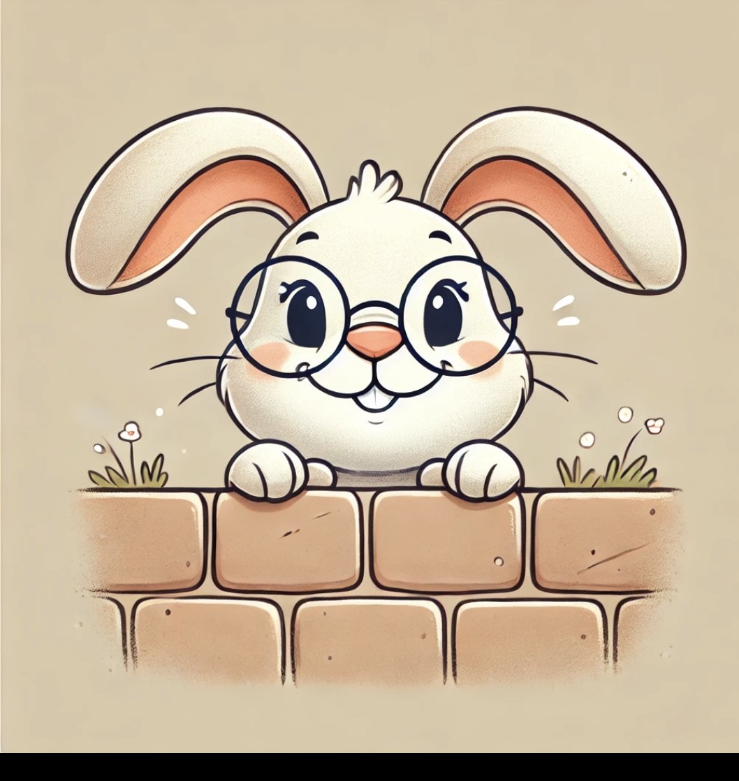 AI image a bunny with glasses