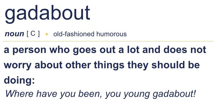 Definition of gadabout